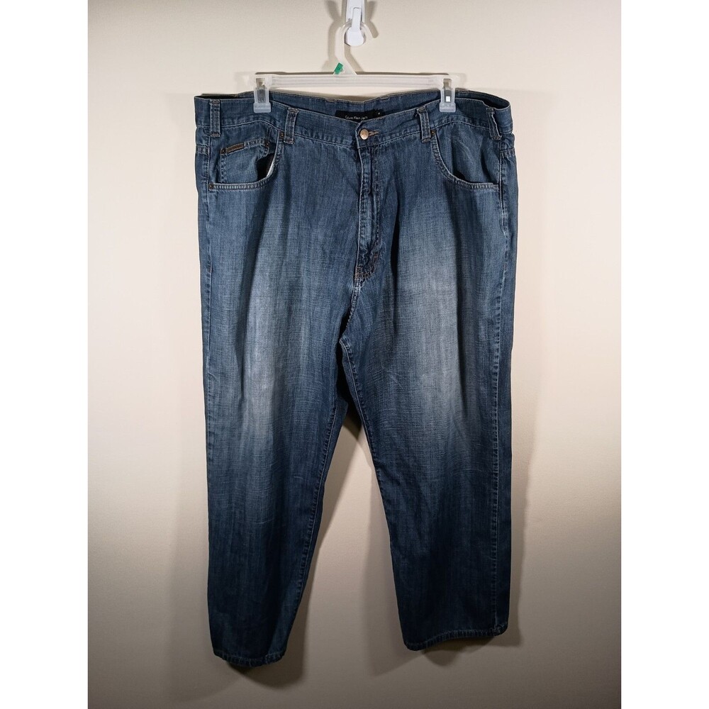 Calvin Klein Mens Medium Wash Boot Cut Jeans Big Tall Size 48 x 28